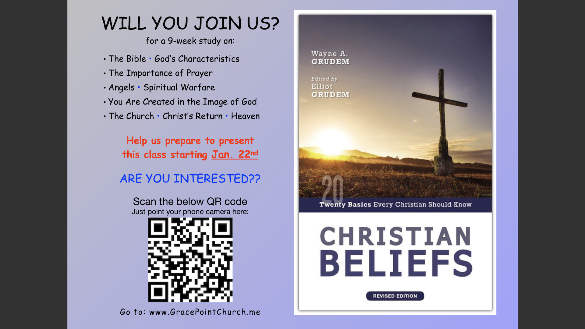 Christian Beliefs Class